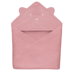 Полотенце Lionelo MUSLIN HOODED TOWEL PINK BABY 88779546 фото